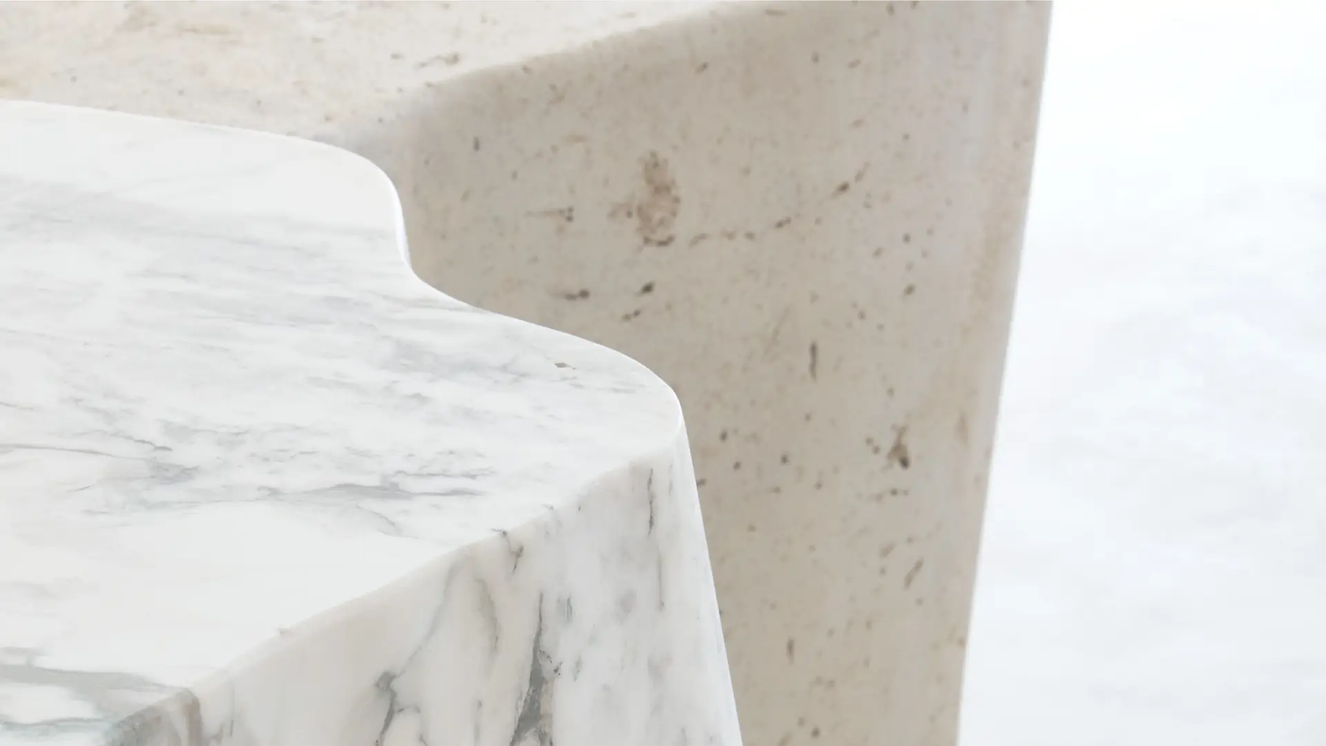 Travertine and timber details